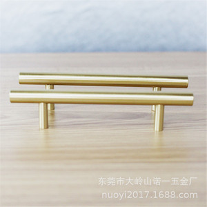 Minimalist <b>Copper</b> Bar Handle For Cabinet Furniture Anti Rust Treatment - Product Image 4