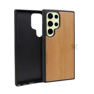 Shockproof Luxury Original Mobile Phone Bags Wood Cover Case For Samsung Galaxy S24 Ultra Plus Smart Case