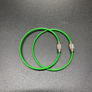 Bán Buôn Thép Không Gỉ Vòng 2Mm PVC Tráng Dây Vít Keychain Cáp Lớn Vòng Chìa Khóa 6 Inch Móc Chìa Khóa Cho Hành Lý Thẻ Chìa Khóa - Product Image 6