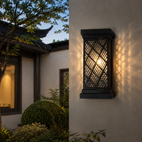 Applique murale LED extérieure cylindrique E27 en PP pour hôtel, villa, jardin et rue