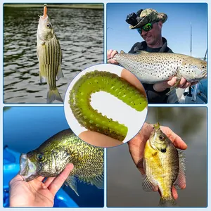 Lushawer 332pcs câu cá giải quyết Kit mềm Worm Spoon Spinner Jig đầu bù đắp móc Kìm sinkers hạt Bass Trout Pike Bộ gói - Product Image 5