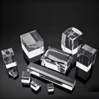 HBL K9 Cube de bloc de cristal vierge transparent Cube de cristal de presse-papiers gravé au laser 3D pour cadeaux artisanat de cristal