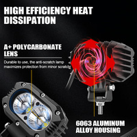 Luces LED de Trabajo a Prueba de Agua de 4 Pulgadas y 50w, Luces Antiniebla de Haz Amplio para Camiones Todoterreno, Motocicletas, SUV, ATV, UTV, Barcos, Tractores