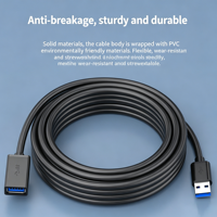 Cable de Extensión USB 3.0 Tipo A Macho a Hembra, Cable de Extensión USB de Alta Velocidad para Transferencia de Datos para Computadora, Laptop, Disco USB