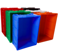 Boîte de conteneur en plastique robuste pour entrepôt industriel personnalisable, boîte de retournement