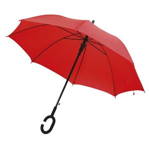 Parapluie Classique à Poignée Rouge 190T 8 Baleines Ouverture Manuelle Semi-Automatique Léger Idéal Voyage Diamètre 102 cm - Product Image 1