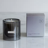 FORTUNE BOLIN Luxus Private Label Maßgeschneiderte Duftkerzen aus Sojawachs im Glas Schwarze Gläser Duftkerzen für Bars Gelwachs