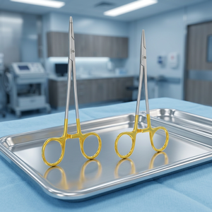 Cynamed TC Mayo Hegar Needle/Suture Holder Driver BA0021, Pince manuelle réutilisable en acier inoxydable pour anneaux de fixation dorés - Product Image 4