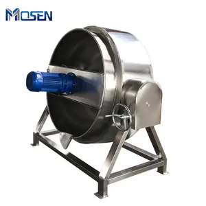 Industrial Stainless Steel Jacketed Cooking Pot with Mixer Gas Steam Jacketed Pot