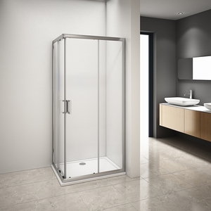 Fuers — pièce de <span class=keywords><strong>douche</strong></span> en verre trempé Simple, boîte de <span class=keywords><strong>douche</strong></span> de <span class=keywords><strong>petite</strong></span> taille 70x90, 2 portes coulissantes - Product Image 3