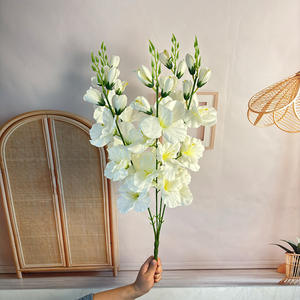 Bouquet de glaïeuls de mariage Glaïeul artificiel à 5 broches Fleur artificielle Orchidée épée - Product Image 6