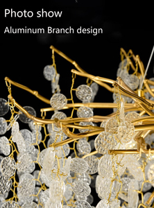 Candelabro de cristal dorado hecho a mano de lujo moderno para el hogar, oficina, sala de estar, Villa, salón, restaurante, ventas directas de fábrica - Product Image 6