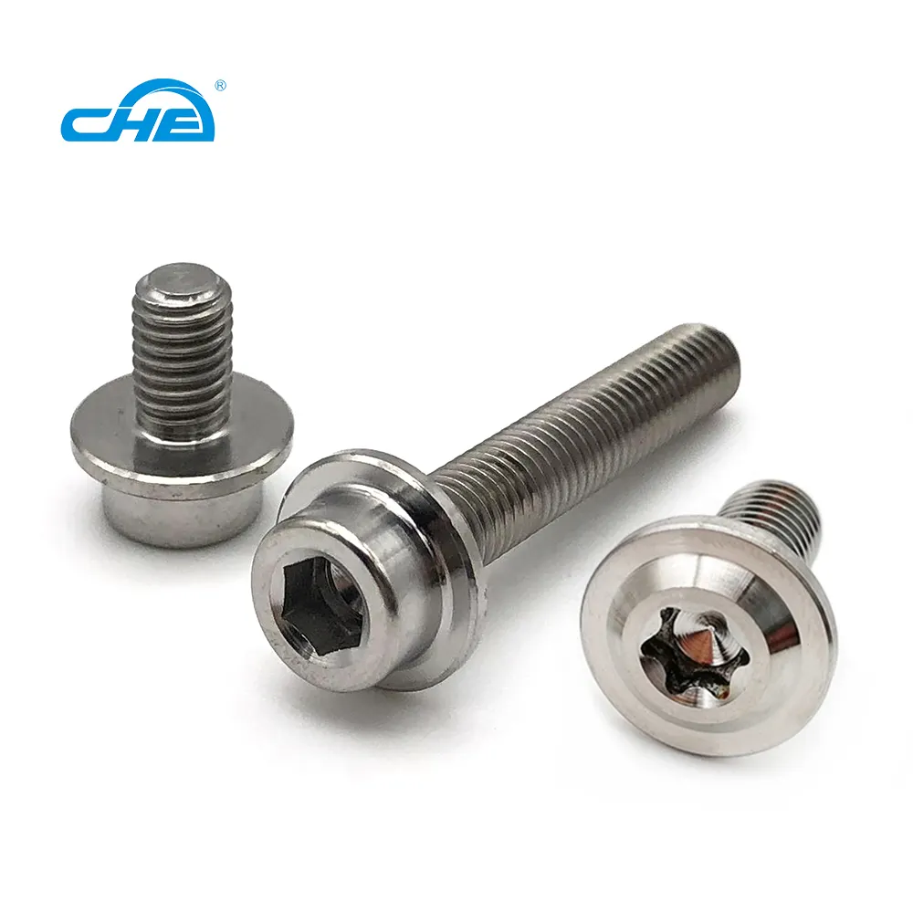 Parafusos de titânio cnc gr5, parafuso métrico cabeça da motocicleta parafusos torx anodizado m4 m5 m6 m8 m10 m14 parafusos de titânio