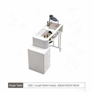 Ensemble table et chaise de manucure japonaise multifonctionnel, pour une ou deux personnes, poste de travail de salon abordable, style populaire IG - Product Image 5