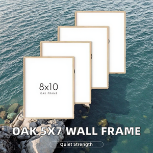 Modern Eco-friendly Wood Wall Art Display Lightweight 5x7 Beige <b>Oak</b> Digital Printing Picture <b>Frame</b> Vertical Horizontal - Product Image 2