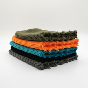 カスタムメイドのビーニー、ジャカード織り、卸売ニット、ダメージ加工、無地ビーニー、ロゴ入り、高級アクリル製大人用ビーニー帽 - Product Image 6