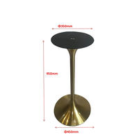 Pieds de table modernes en acier inoxydable pour extérieur et bureau à domicile, base en forme de corne de tulipe, quincaillerie pour mobilier de bar haut