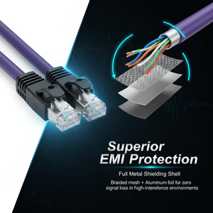 Câble Ethernet industriel blindé avec clip en queue de pie, connecteur RJ45, Cat5e/Cat6/Cat6A, cordon de raccordement réseau FTP haute flexibilité - Product Image 4
