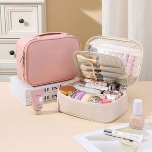 New Designer Custom Logo <b>Large</b> Capacity <b>Makeup</b> <b>Bag</b> Portable Handheld Waterproof Toiletry <b>Bag</b> Split Travel Storage <b>Bag</b> - Product Image 1