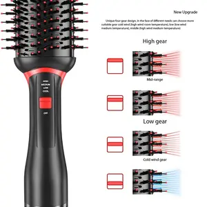 1100W Biểu Tượng Tóc Ép Tóc Máy Sấy Bàn Chải Tạo Kiểu Tóc Công Cụ Không Khí Nóng Thổi Nhiệt Điều Khiển Tự Động Lược