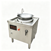 Table de cuisson à induction professionnelle en acier inoxydable à 1 brûleur 10000W+ AC 220-240V Plug-and-Play, nettoyage facile, pour wok, Winmost YS-XC