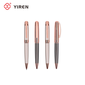 Stylo bille en métal de haute qualité YIREN, design élégant rose et argenté, <span class=keywords><strong>action</strong></span> rotative, idéal pour les cadeaux d'affaires et les signatures. - Product Image 2