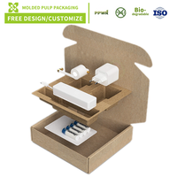 Boîte d'expédition et insert en pulpe de papier moulé recyclable sur mesure pour l'emballage de produits électroniques et de gadgets