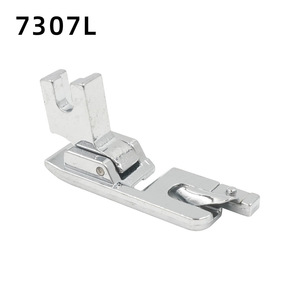 Prensatelas de mango bajo 7307L para máquina de coser, para dobladillos de 4mm y 6mm, de acero inoxidable, para procesamiento de prendas domésticas - Product Image 1