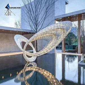 Lujo Golden Infinity Loop Escultura-Premium <span class=keywords><strong>Hotel</strong></span> & Resort Water Feature - Product Image 2