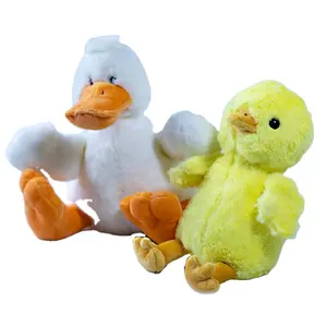 مبيعات المصنع مباشرة حيوانات كرتونية لطيفة في البط الأبيض والأصفر حجم مخصص لون مخلب آلة لعبة أفخم بطة