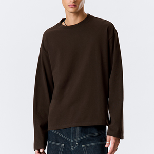 <span class=keywords><strong>T</strong></span>-<span class=keywords><strong>shirt</strong></span> ample à manches longues pour <span class=keywords><strong>homme</strong></span>, vente en gros, impression personnalisée, haute qualité, 100 % coton jersey - Product Image 4