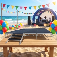 Nouvelle Scène Modulaire Carrée de Luxe en Alliage d'Aluminium, Plateforme Réglable pour Concerts, Mariages et Événements Extérieurs