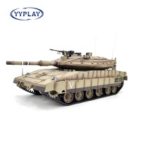 Henglong 3958-1 PRO ISR Merkava MK 1/16 ölçekli askeri IR savaş uzaktan kumandalı Tank Model 2.4G çekim BB duman ses Metal