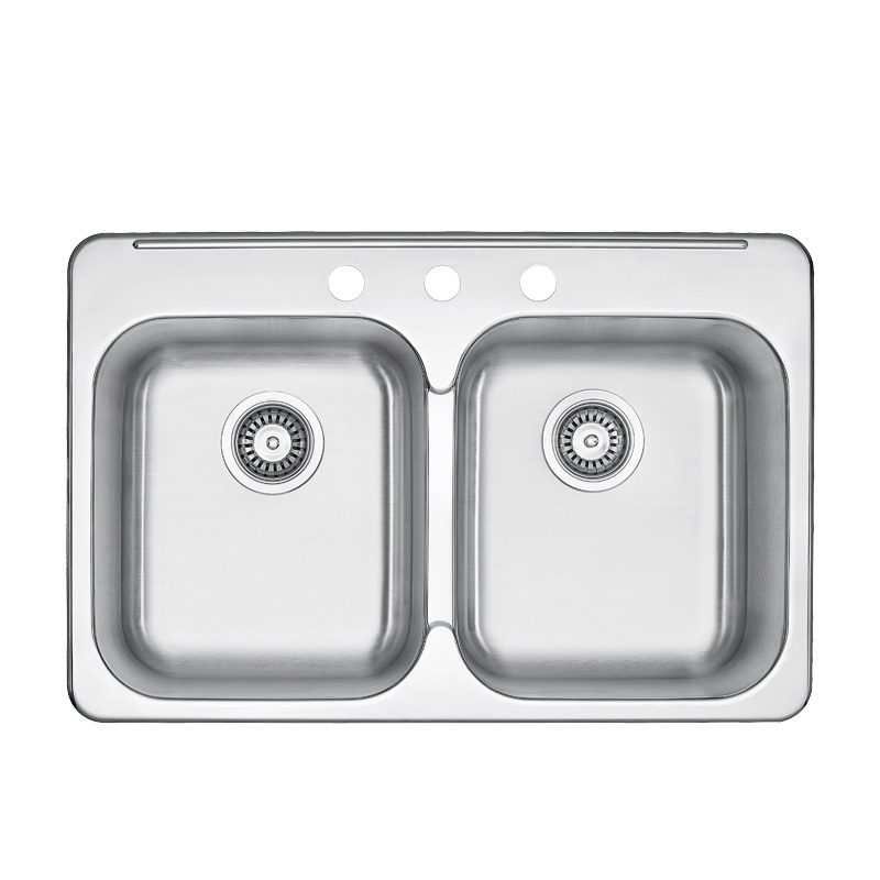 T3120DJapan Topmount Doppia Ciotola In Acciaio Inox A Mano Lavello Della Cucina