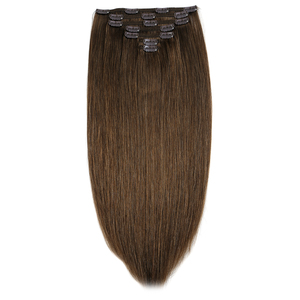 Extensiones de Cabello Humano con Clip K.SWIGS, Cabello Indio Remy de Doble Trama, Teñido en Negro Marrón Ombre, Cabello Largo y Liso - Product Image 5