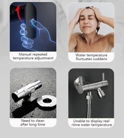 Stepon 25 + ans fabricant OEM ODM salle de bain ensemble de douche intelligent contrôleur robinet affichage numérique mitigeur de douche thermostatique