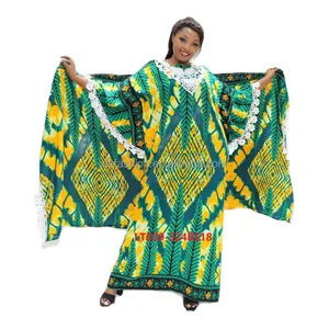 muslim clothing African kaftan Printed O-Neck africa kaftan plus size Dera