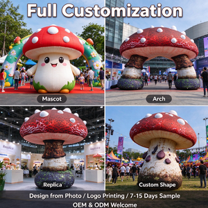 Champignon gonflable personnalisé en usine, Grand ballon champignon gonflable pour <span class=keywords><strong>la</strong></span> décoration de festivals, de jardins et de centres commerciaux - Product Image 2