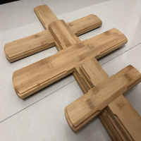 Croix moderne de luxe en bambou pour fleurs funéraires