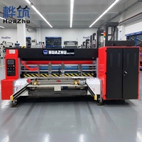 Machine d'emballage personnalisée pour cartons ondulés, imprimante flexographique quatre couleurs à encre aqueuse, découpeuse et rainureuse