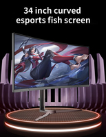 Moniteur de jeu 34 pouces 3440*1440 165hz moniteur avec panneau incurvé pour moniteurs LCD