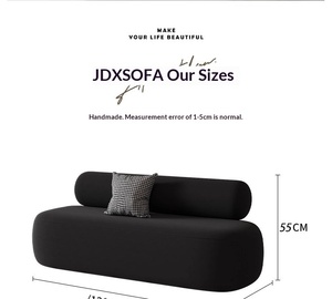 Canapé multifonctionnel en flanelle simple et moderne nordique pour trois personnes, amovible et lavable, pour petit appartement, chambre à coucher, salon, <span class=keywords><strong>location</strong></span> - Product Image 6