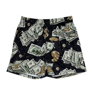 Shorts de basket-ball personnalisés à la mode, imprimés par sublimation, respirants, séchage rapide, style rétro, unisexe - Product Image 2