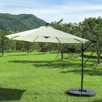 Parasol Cantilever Moderne en Fer, Protection UV, Pliable, Commercial, Extérieur, Étanche, Type Banane, 3m