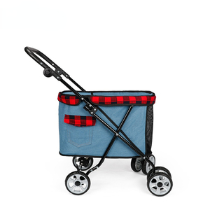 Carrito Para Perro מתקפל נסיעות לחיות מחמד עגלת חתול עגלת Carrier עם 4 גלגלים עבור קטן בינוני כלבים יוקרה כלב חיות מחמד עגלות - Product Image 3