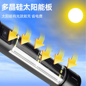 Lampe torche solaire rechargeable Luomen avec batterie 26650, coupe-cordon magnétique, lumière d'urgence, lampe de camping extérieure - Product Image 2