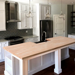 Plan de travail en bois de caoutchouc brut pour la rénovation de cuisines, les fabricants d'armoires et les projets de plans de travail sur mesure - Product Image 1