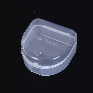 Estuche dental transparente de PP de doble capa para protección de dientes, caja de almacenamiento para aparatos dentales y dentaduras postizas, uso doméstico - Product Image 1