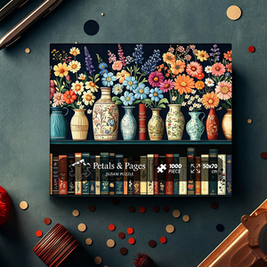 Puzzles de fleurs sauvages pour adultes, 1000 pièces, puzzle livre de fleurs vintage, puzzle de pages de fleurs sauvages. - Product Image 5