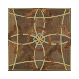 Suelo de ingeniería de teca elegante <span class=keywords><strong>industrial</strong></span> <span class=keywords><strong>Parquet</strong></span> de madera y metal inoxidable o latón con incrustaciones personalizadas para villas de lujo - Product Image 2